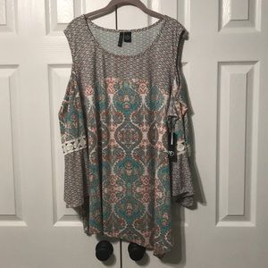 New Directions Cold Shoulder Top